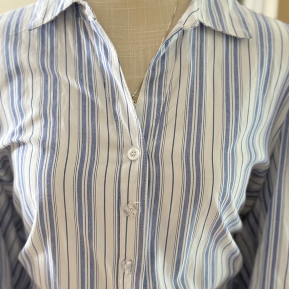 Ashley Stewart Dress Cotton Blend Belted Maxi With Pockets Size 14/16 - Picture 4 of 9